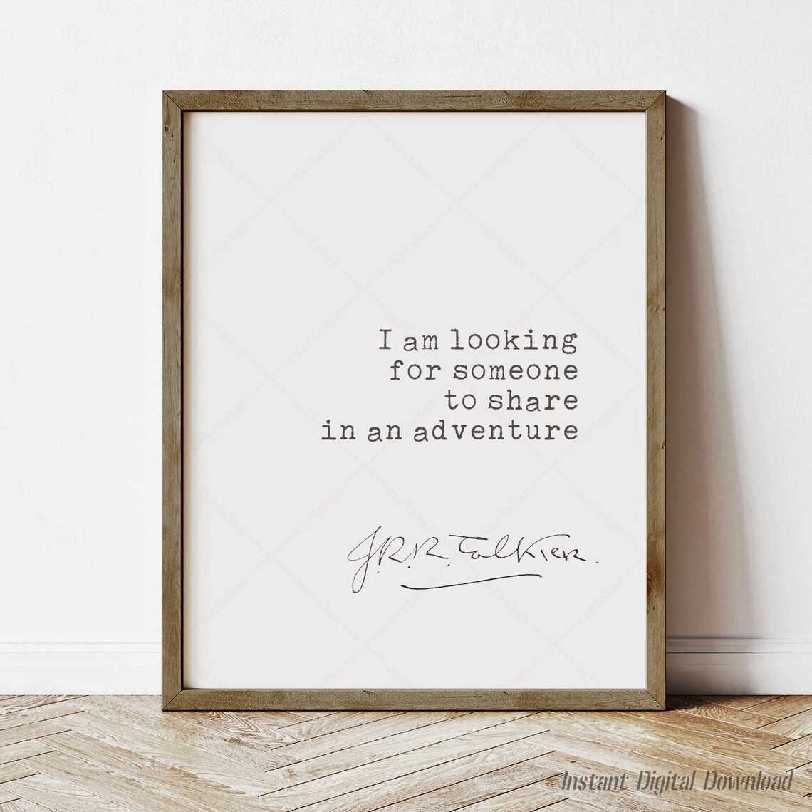 JRR Tolkien Share In An Adventure Quote Typewriter Fantasy Wall Poster