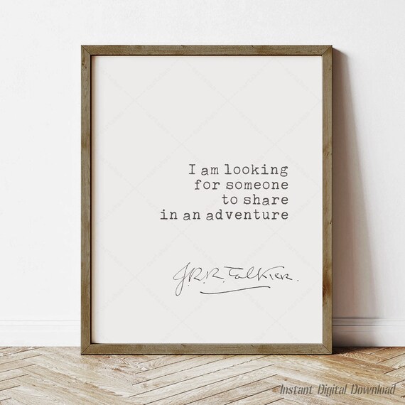 JRR Tolkien Share In An Adventure Quote Typewriter Fantasy Wall Poster
