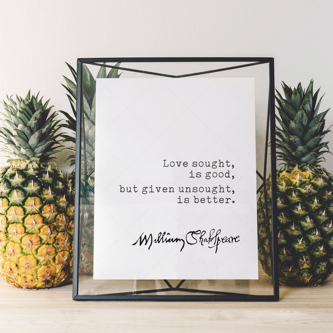 Shakespeare Twelfth Night Love Sought Is Good Romantic Quote Wall Art - Image 2
