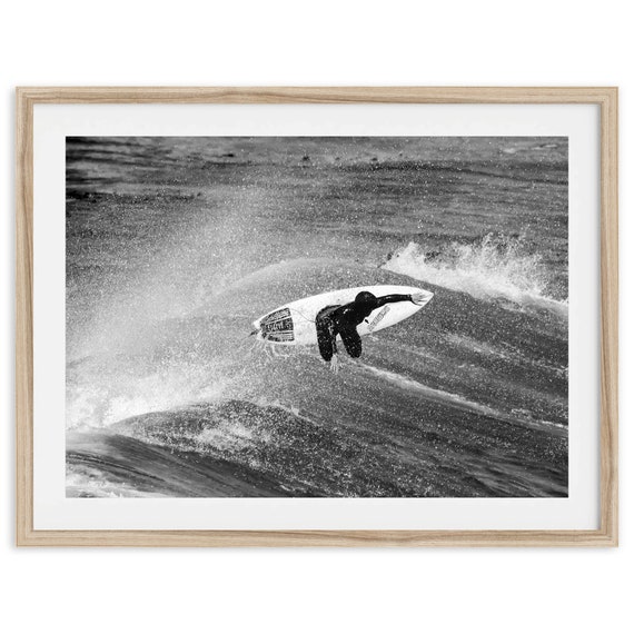 Extreme Surf Fine Art Photography Print Black And White Coastal Surfing Wall Art Framed Or Unframed Ocean Lifestyle Poster For Home Decor