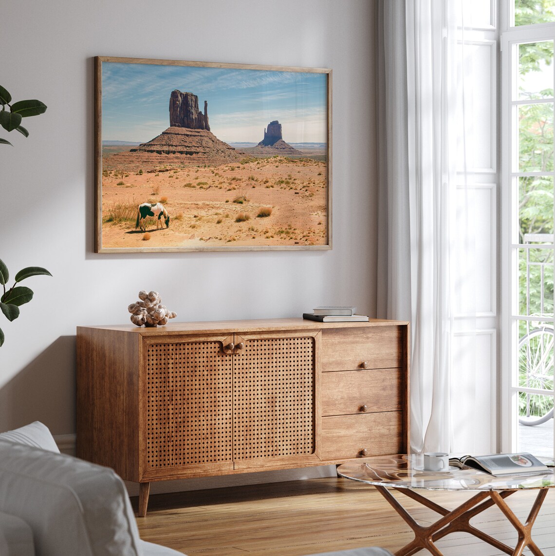 Western Desert Horse Print, Monument Valley Americana - Image 5