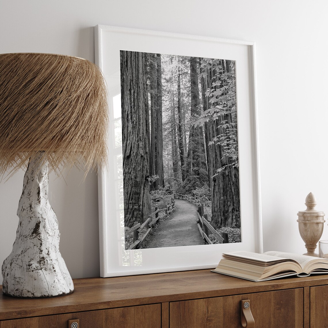 Redwood Forest Black & White Photography Art Print - Image 5