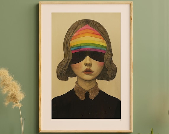 Happy Goth No6 Unique Art Print