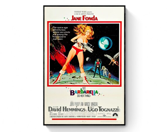 Barbarella Jane Fonda 1968 Sci-Fi Cult Classic Cinema Wall Art Decor
