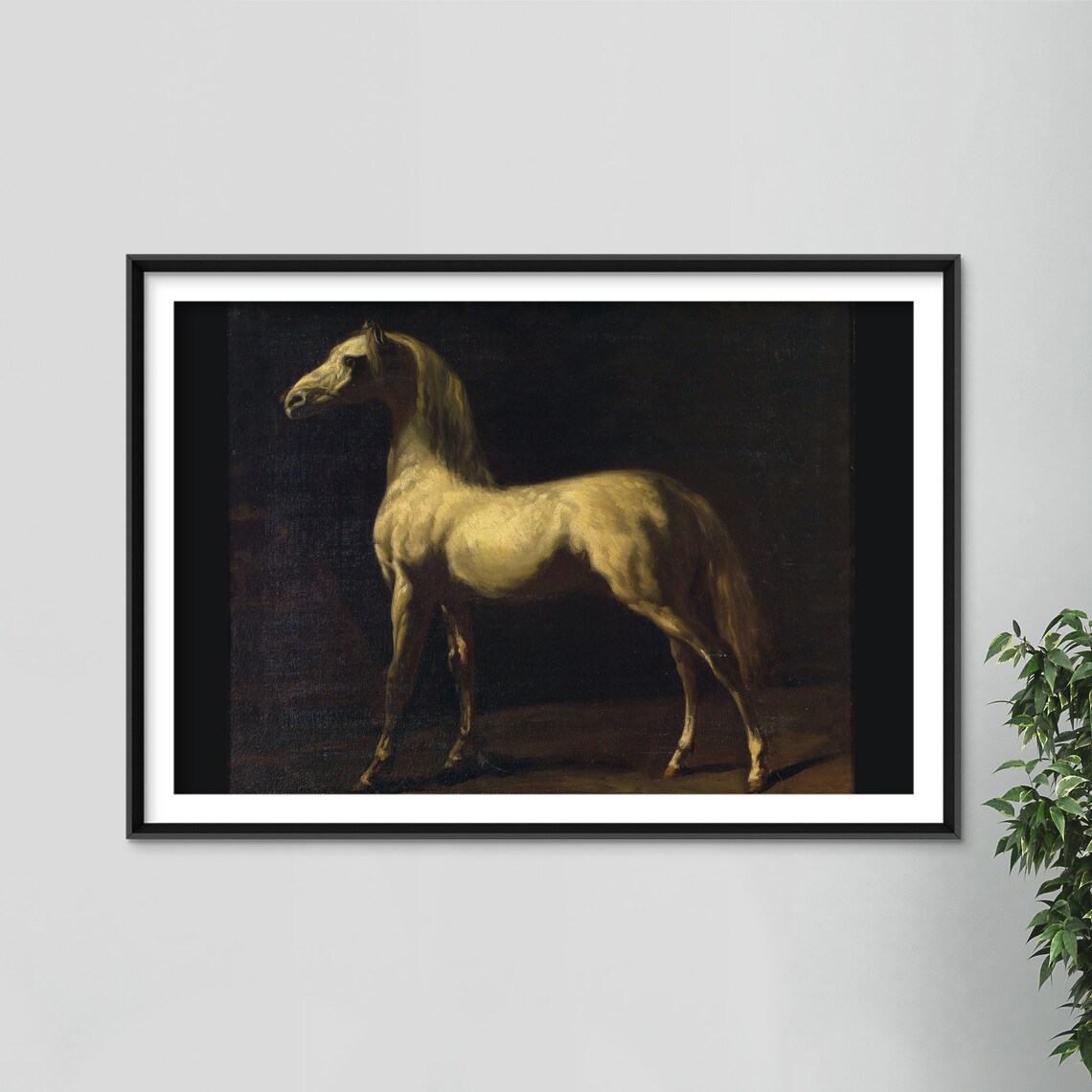 Theodore Gericault Gray Horse 1824 Romantic Equine Portrait Poster - Image 4