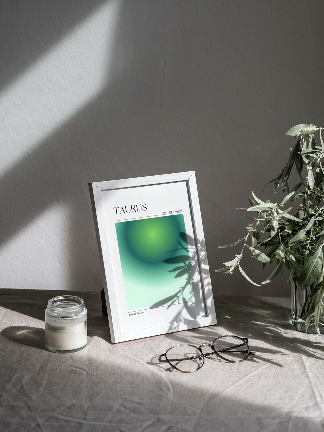 Taurus Zodiac Aura Gradient Poster, Astrology Art - Image 2