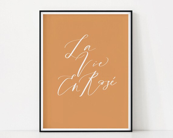 Typography Quote French Poster, Boho Mid-Century Modern