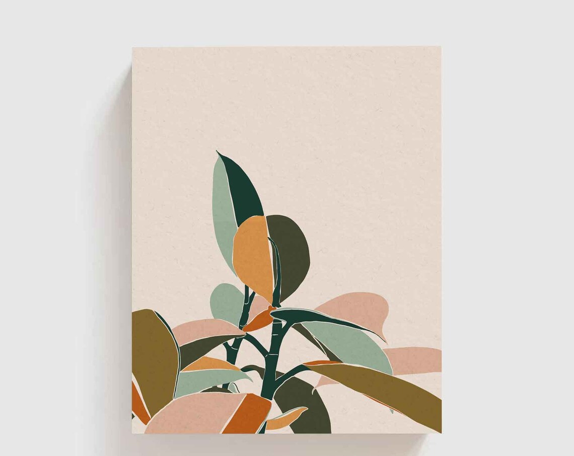 Botanical House Plant Art Print, Botanical Decor