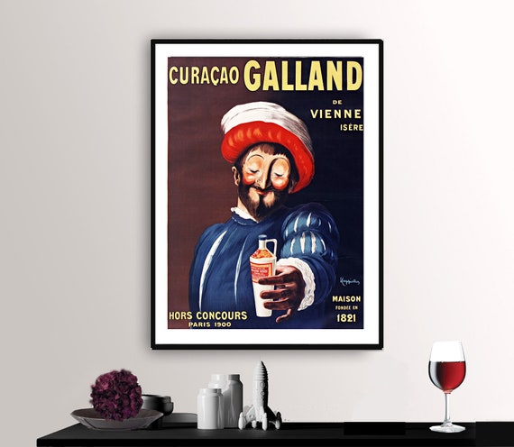 Curaao Galland Vintage Fooddrink Poster By Leonetto Cappiello Poster Print Or Print Gift Idea Wall Decor