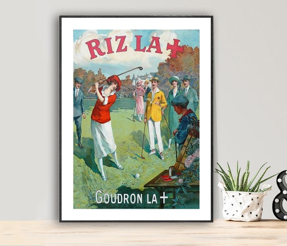 Riz La Goudron Vintage Sport Poster Print