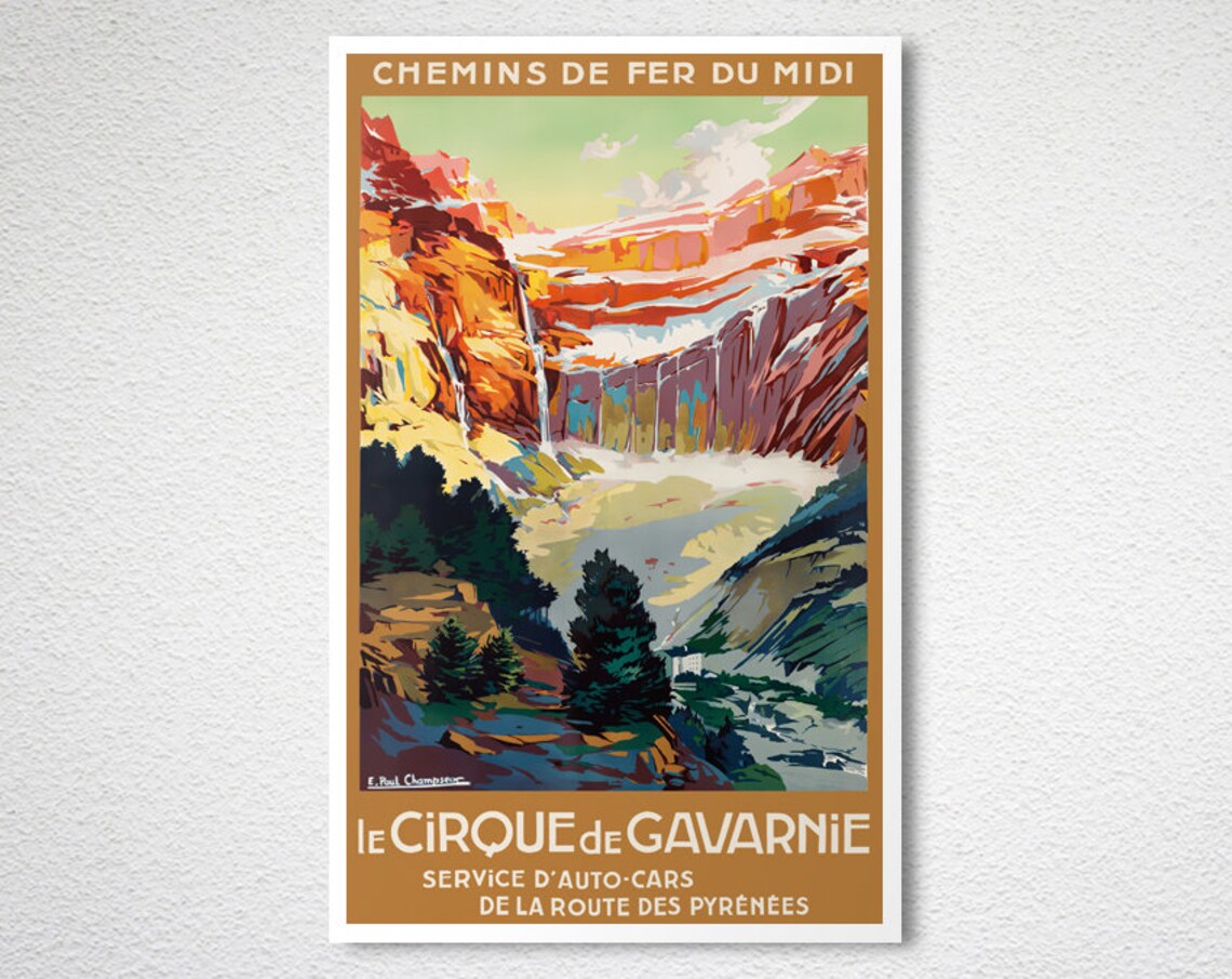 La Cirque De Gavarnie France Vintage Travel Poster - Image 2