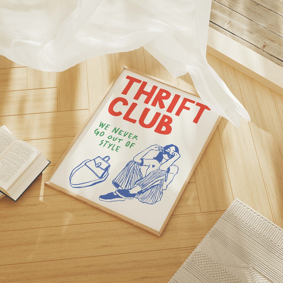 Thrift Club Never Go Out of Style Vintage Fashion Lover Poster - Image 4
