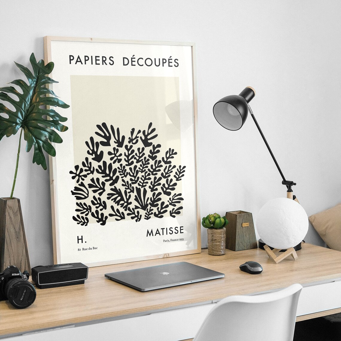 Matisse Papiers Decoupes Black Botanical Cut Out 1955 Art Print - Image 3