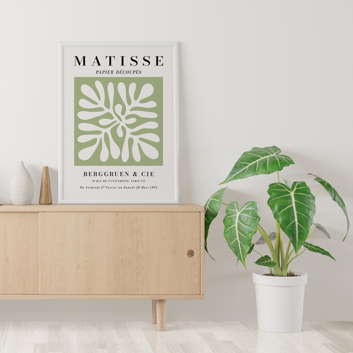 Matisse Papier Decoupes Paris 1953 Exhibition Green Art Poster - Image 4