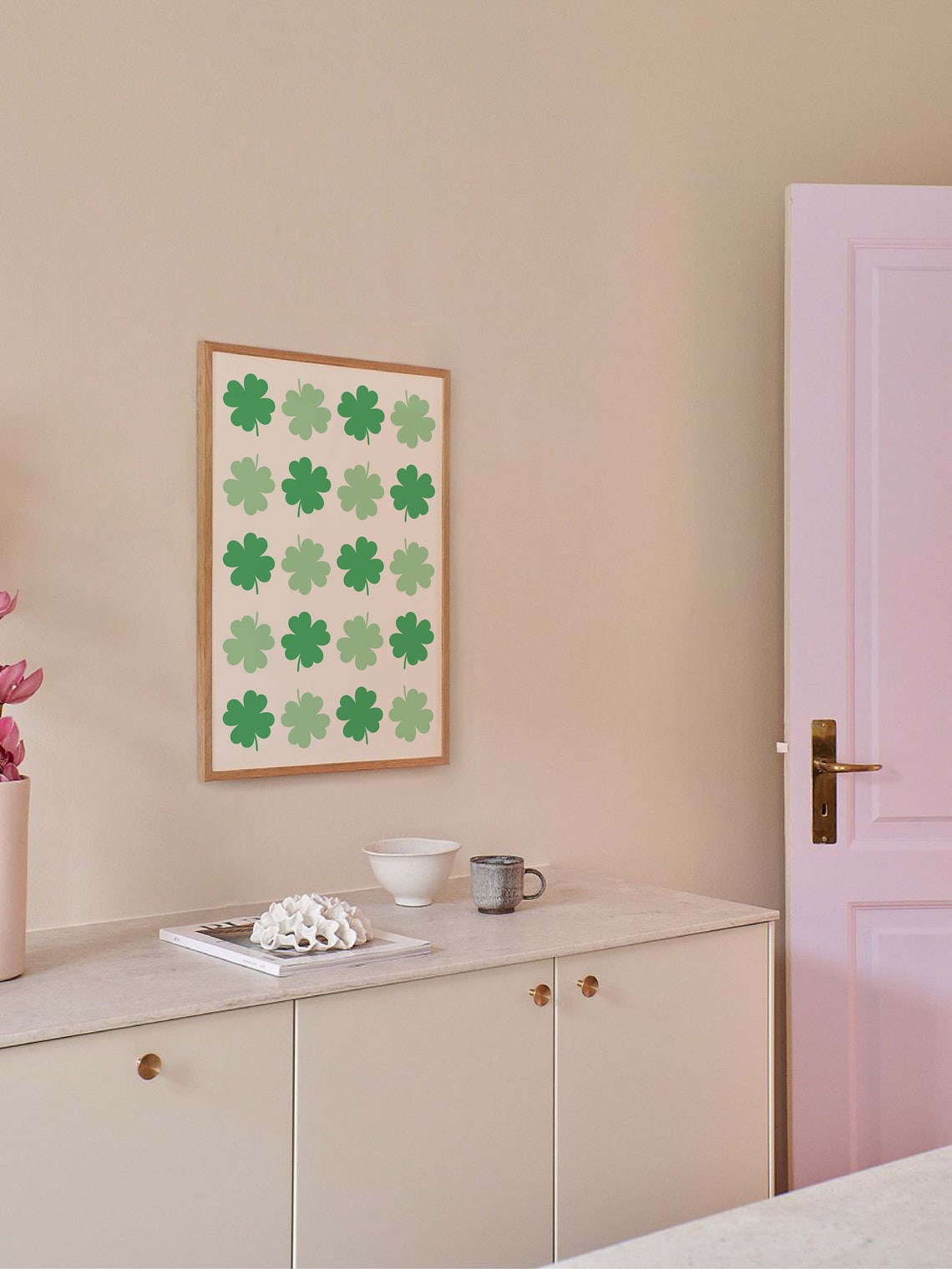 Irish Shamrocks Print Art Green Clovers Print Cute St Patricks Day Wall Decor Irish Wall Art - Image 6