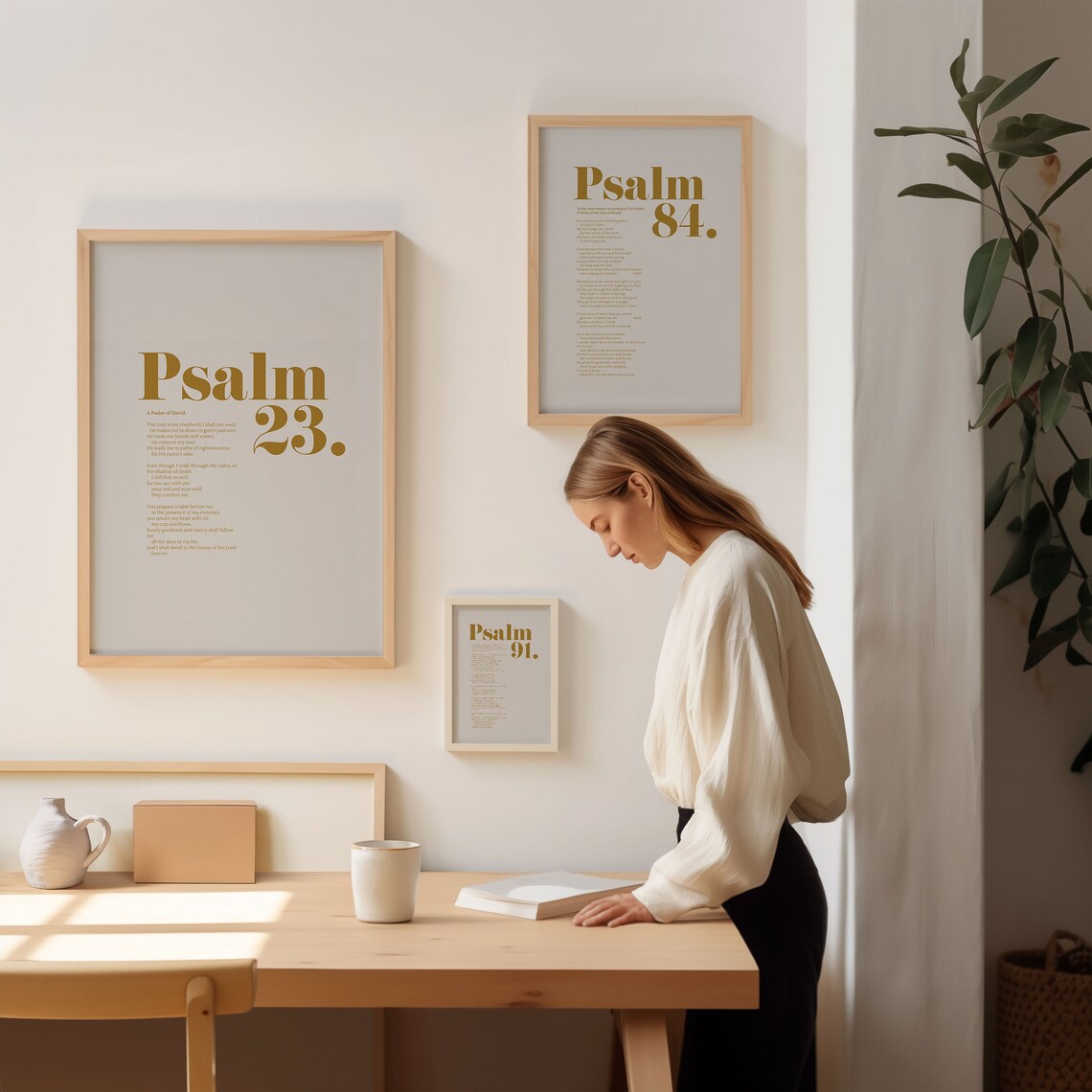 Gold Psalm 84 Scripture Art Print, Modern Christian - Image 3