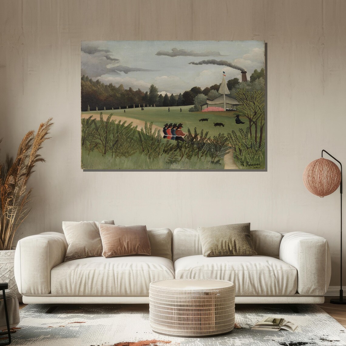 Henri Rousseau The Pink Candle Green Meadow Classic Art Poster - Image 2