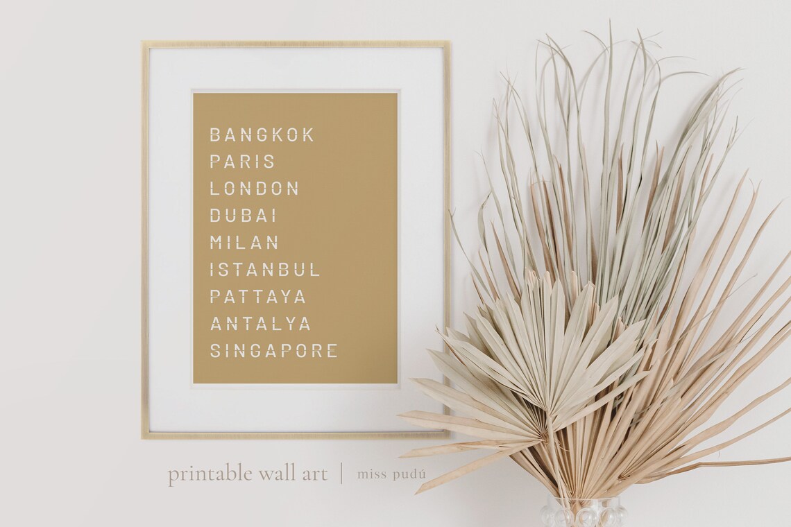 Custom Travel Art Print, Personalize City Destinations - Image 2