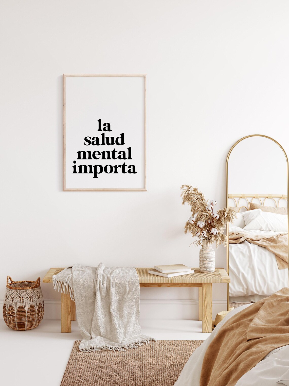 La Salud Mental Importa Motivational Quote Art Print