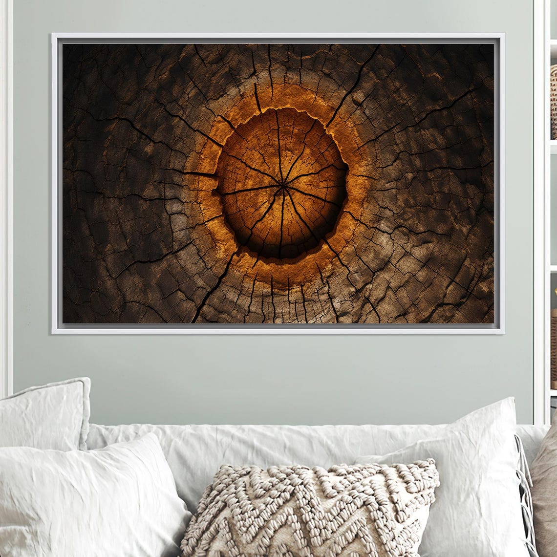 Abstract Wood Texture Canvas Art Modern Wall Decor