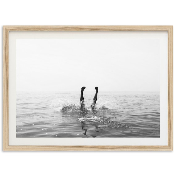 Vintage Beach Photography Art Print, Coastal Decor