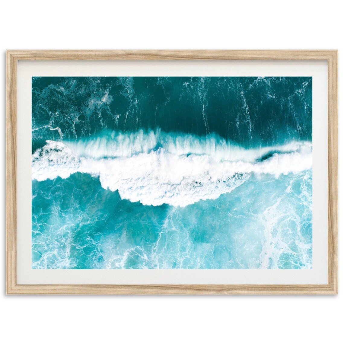 Ocean Aerial Beach Photography, Coastal Wall Art Print