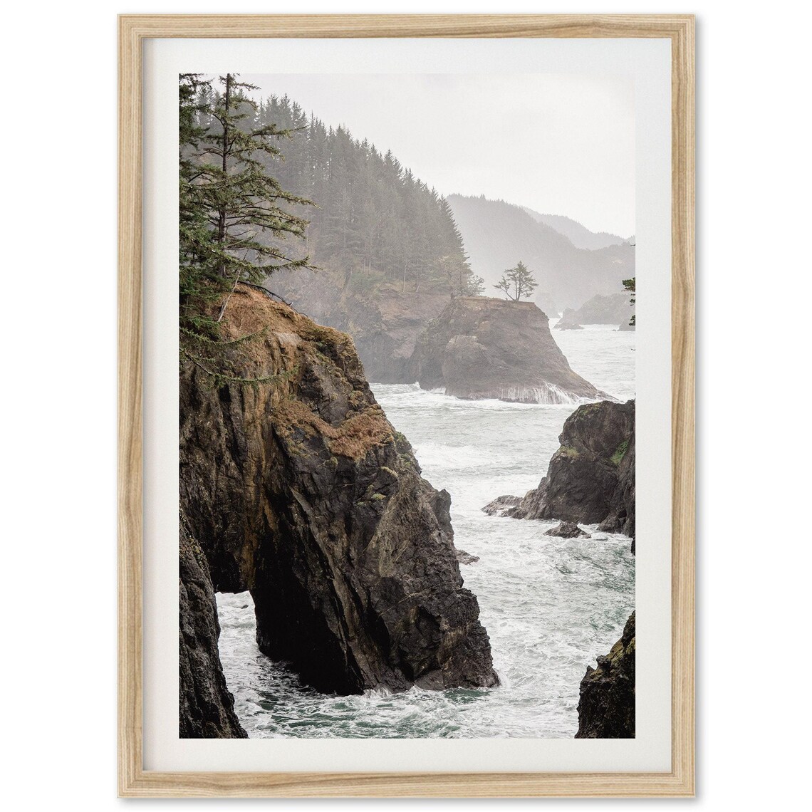 Oregon Coast Forest Landscape, Travel Poster