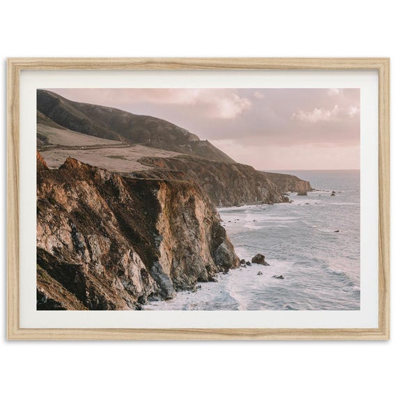 Big Sur Ocean Art Print, Surf Landscape