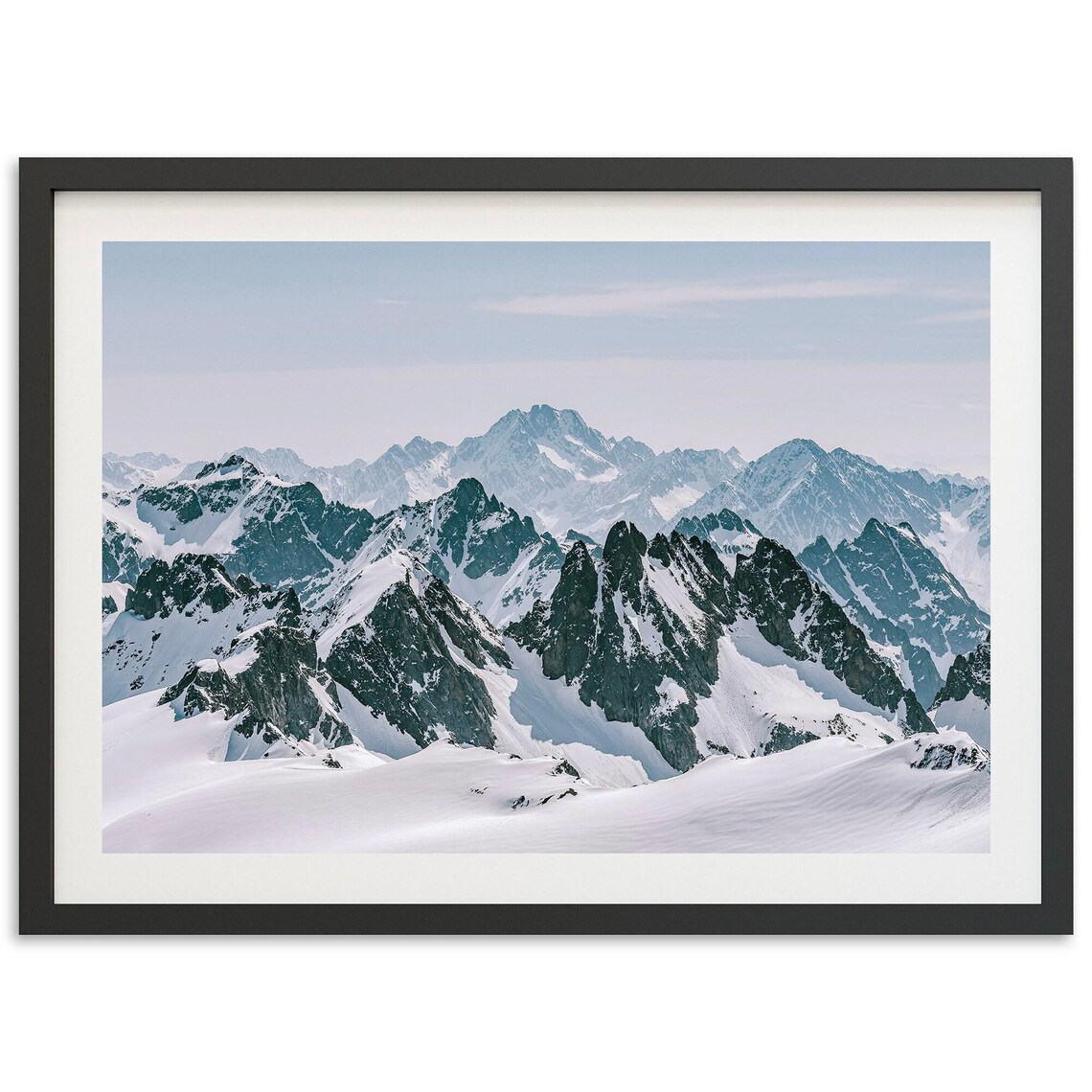 Mountain Alps Swiss Ski Landscape Art Print