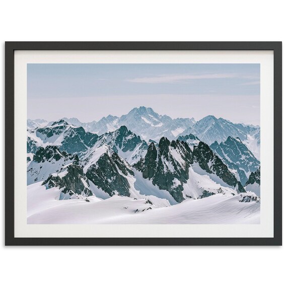 Mountain Alps Swiss Ski Landscape Art Print