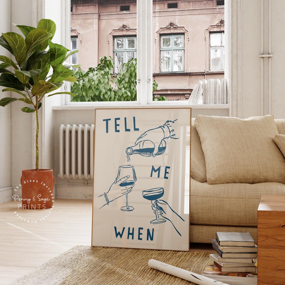 Tell Me When Cheers Retro Kitchen Art Print