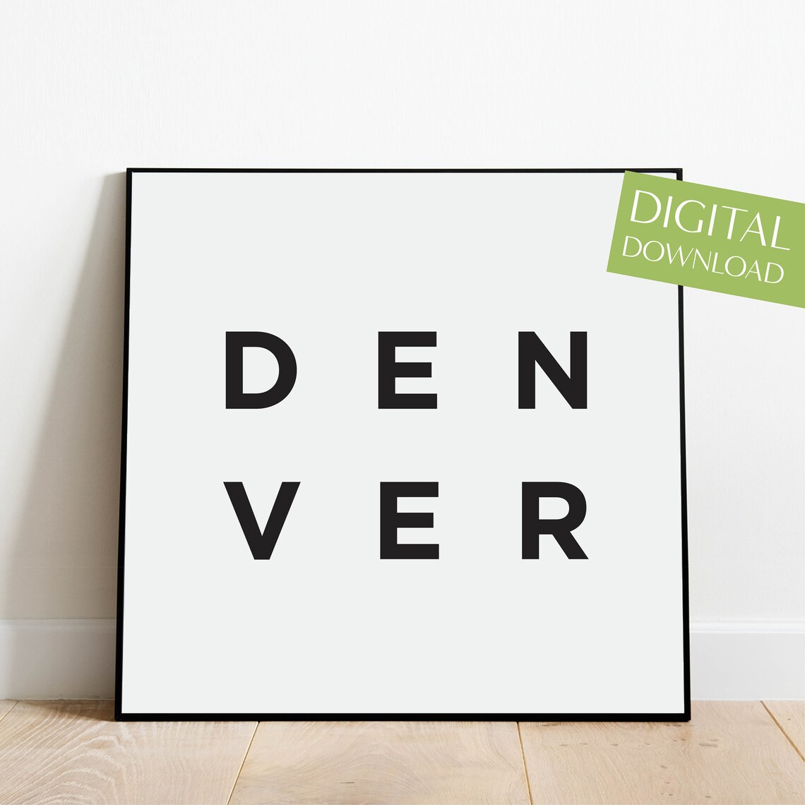 Denver Mile High City Typography Poster Black on White City Art - Image 4