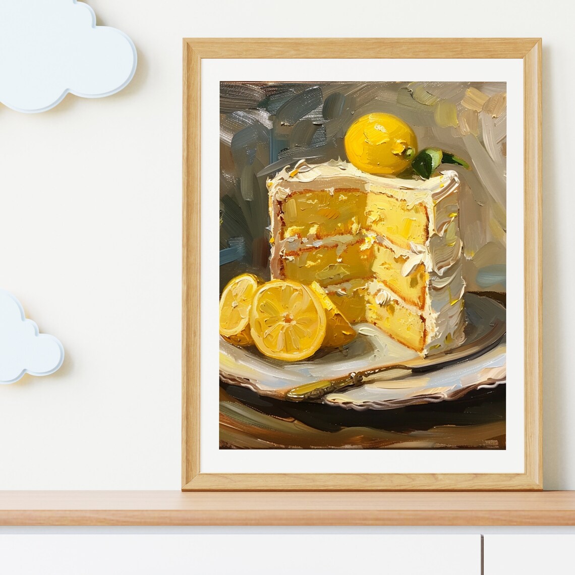 Lemon Cake Vintage Kitchen Art Print, Rustic Home Decor - Image 5
