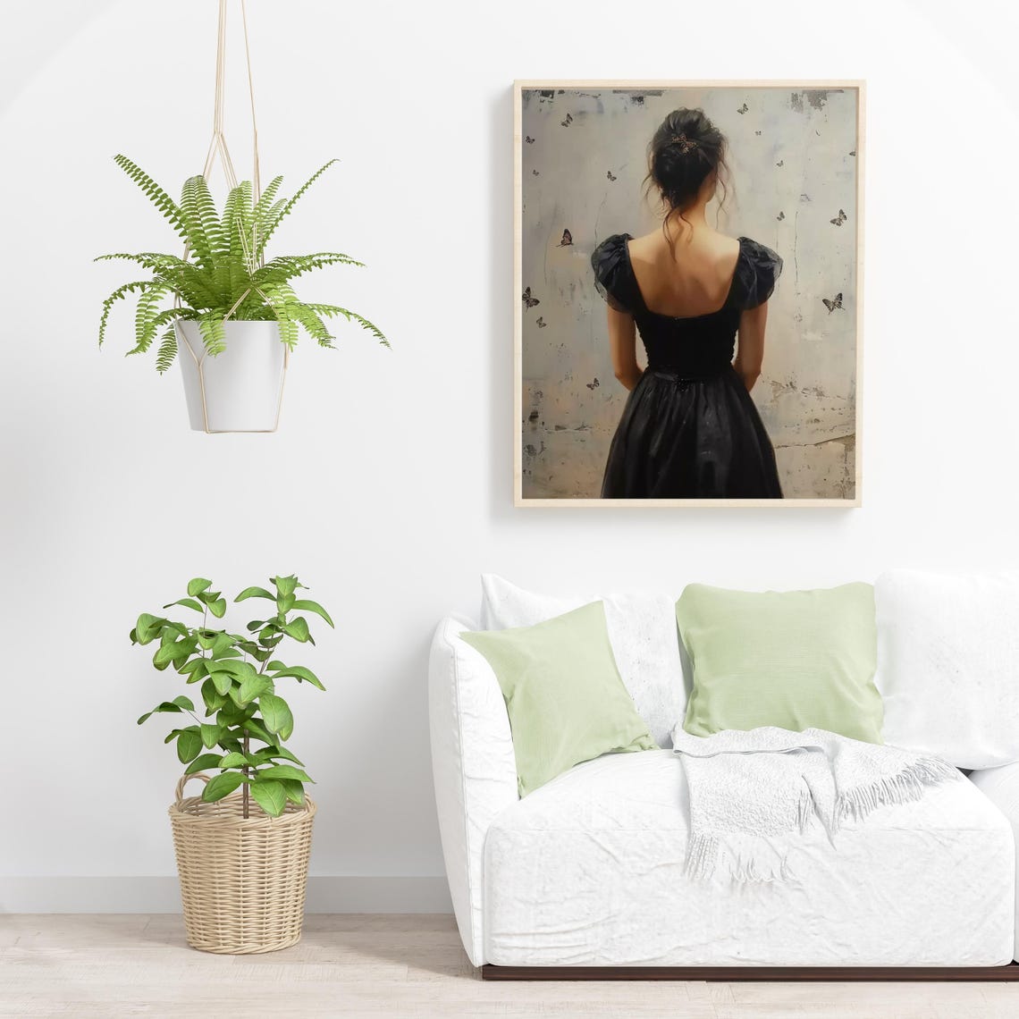 Moody Woman Portrait Oil Painting Dark Academia Moody Woman Wall Art Victorian Aesthetic Gothic Oil Painting Dark Romance Beauty 815 - Image 3