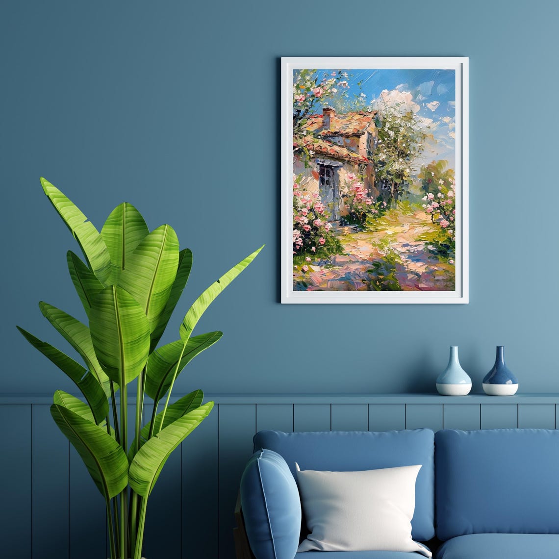 Rustic Cottage Garden Print Vintage Oil Painting Wall Art Flower Print Farmhouse Decor Cottagecore Art English Countryside 625 - Image 6