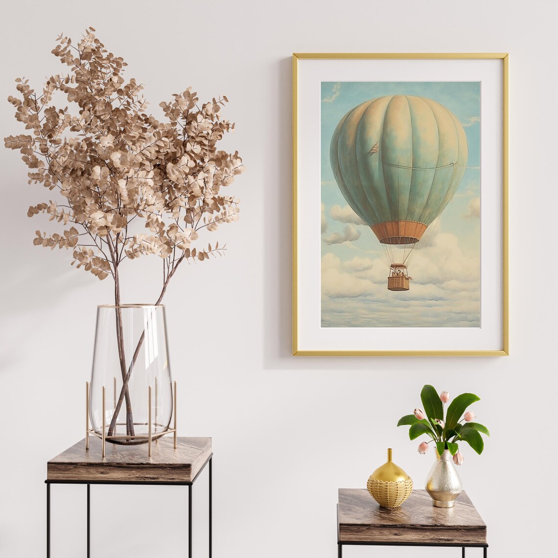 Vintage Whimsical Hot Air Balloon Art Print - Image 6