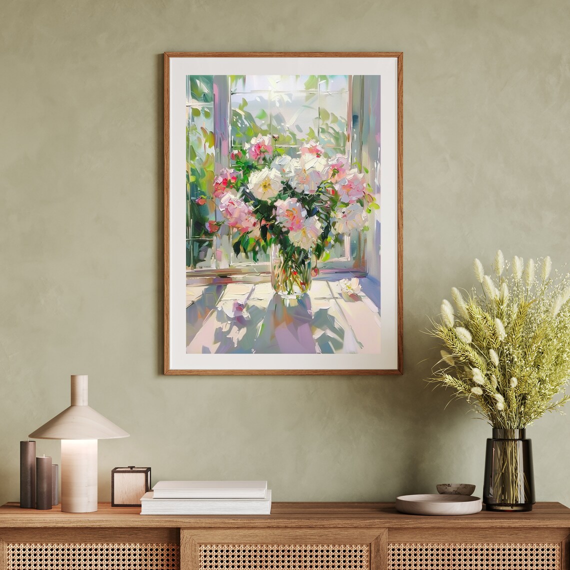 Spring Flowers In The Vase Still Life Art Print - Image 4