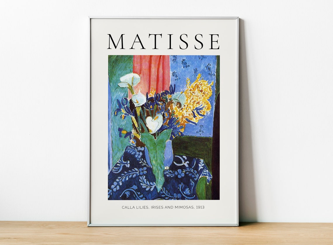 Henri Matisse, Calla Lilies Irises And Mimosas Art Print