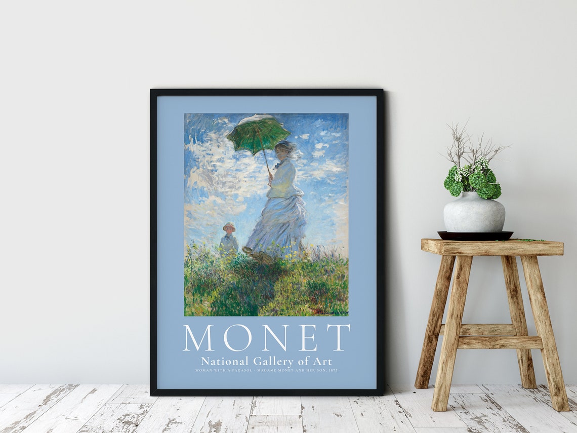 Woman With A Parasol - Monet Exhibition Poster