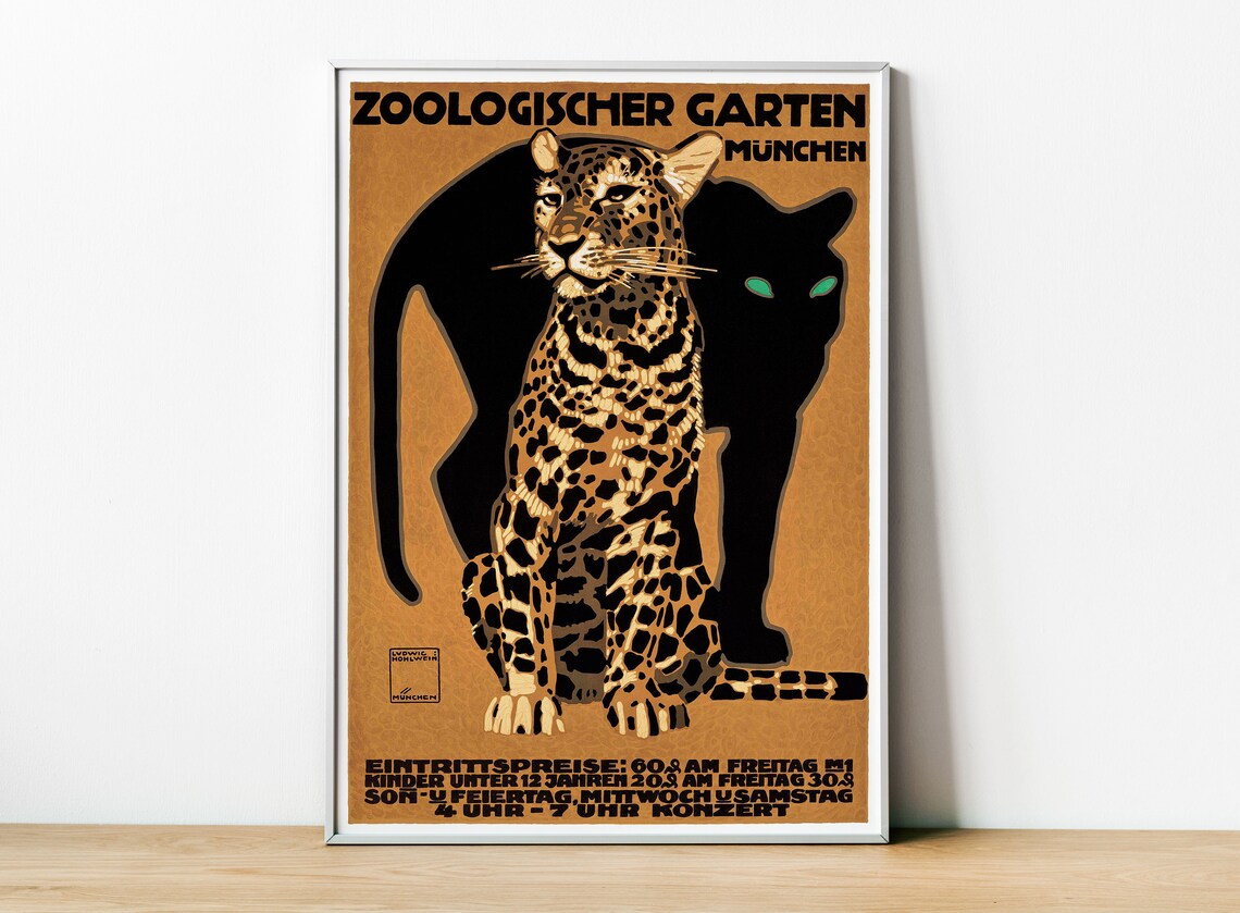Zoologischer Garten München - Vintage Zoo Poster