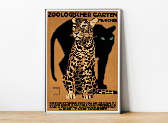 Zoologischer Garten München - Vintage Zoo Poster