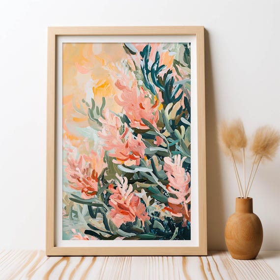 Australian Coral Dreaming Native Flowers, Botanical Art