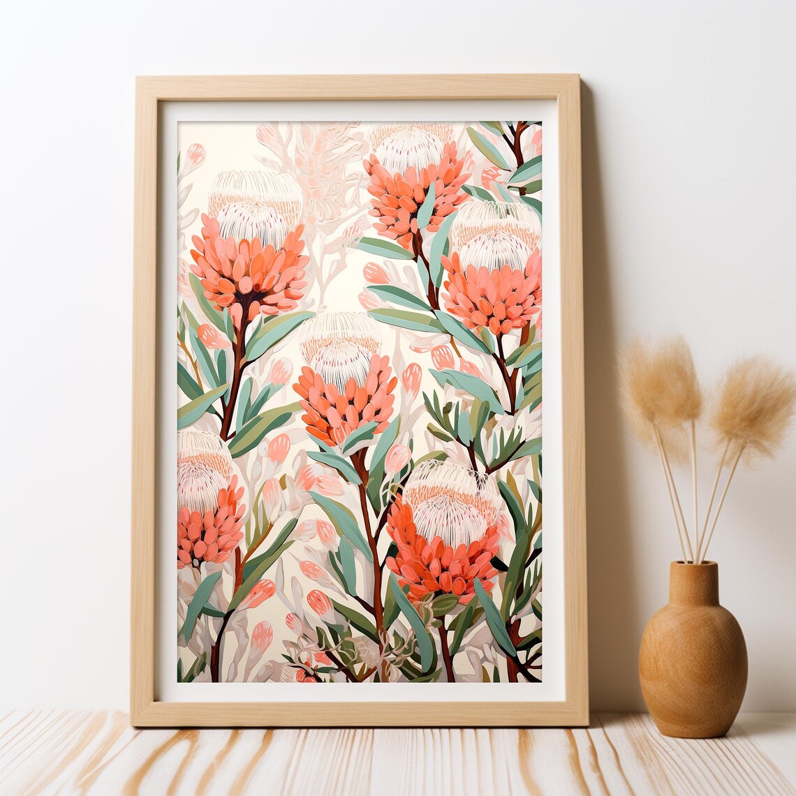 Proteas Dreamy Australian Botanical Poster