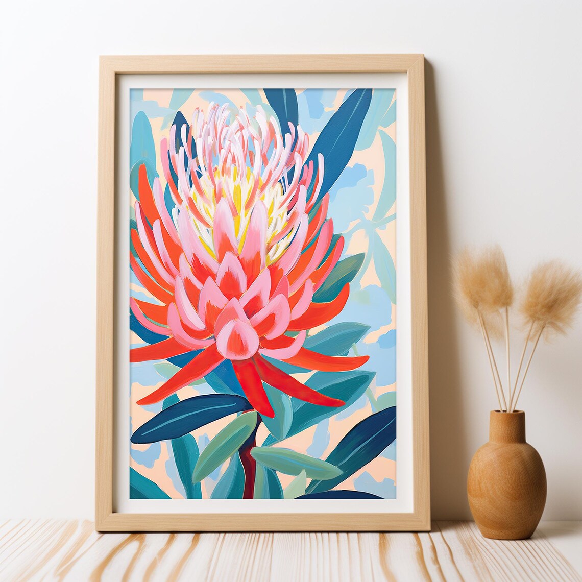 Australian Protea Beauty, Botanical Boho Wall Art