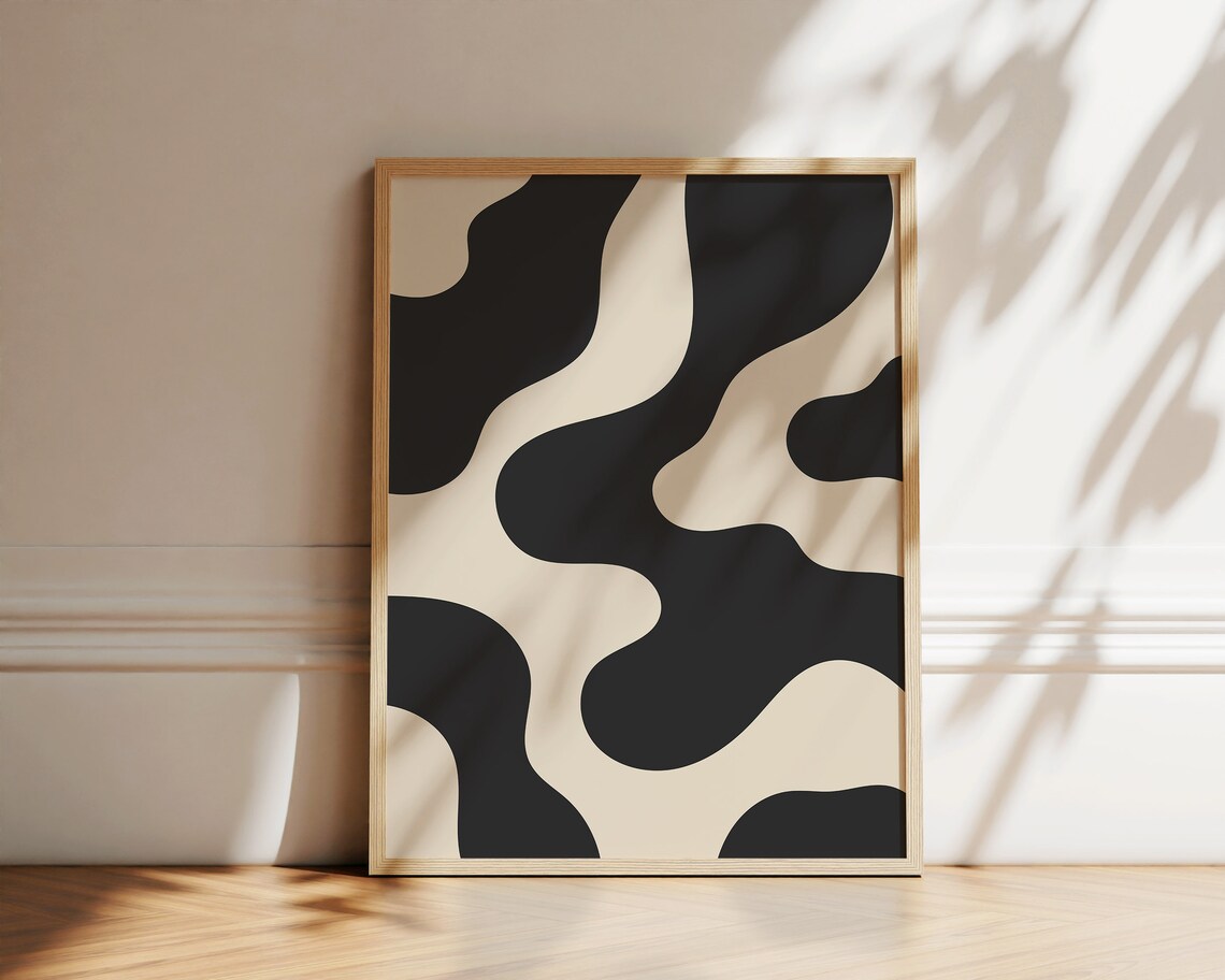 Japandi Abstract Wall Art, Minimalist Neutral Decor