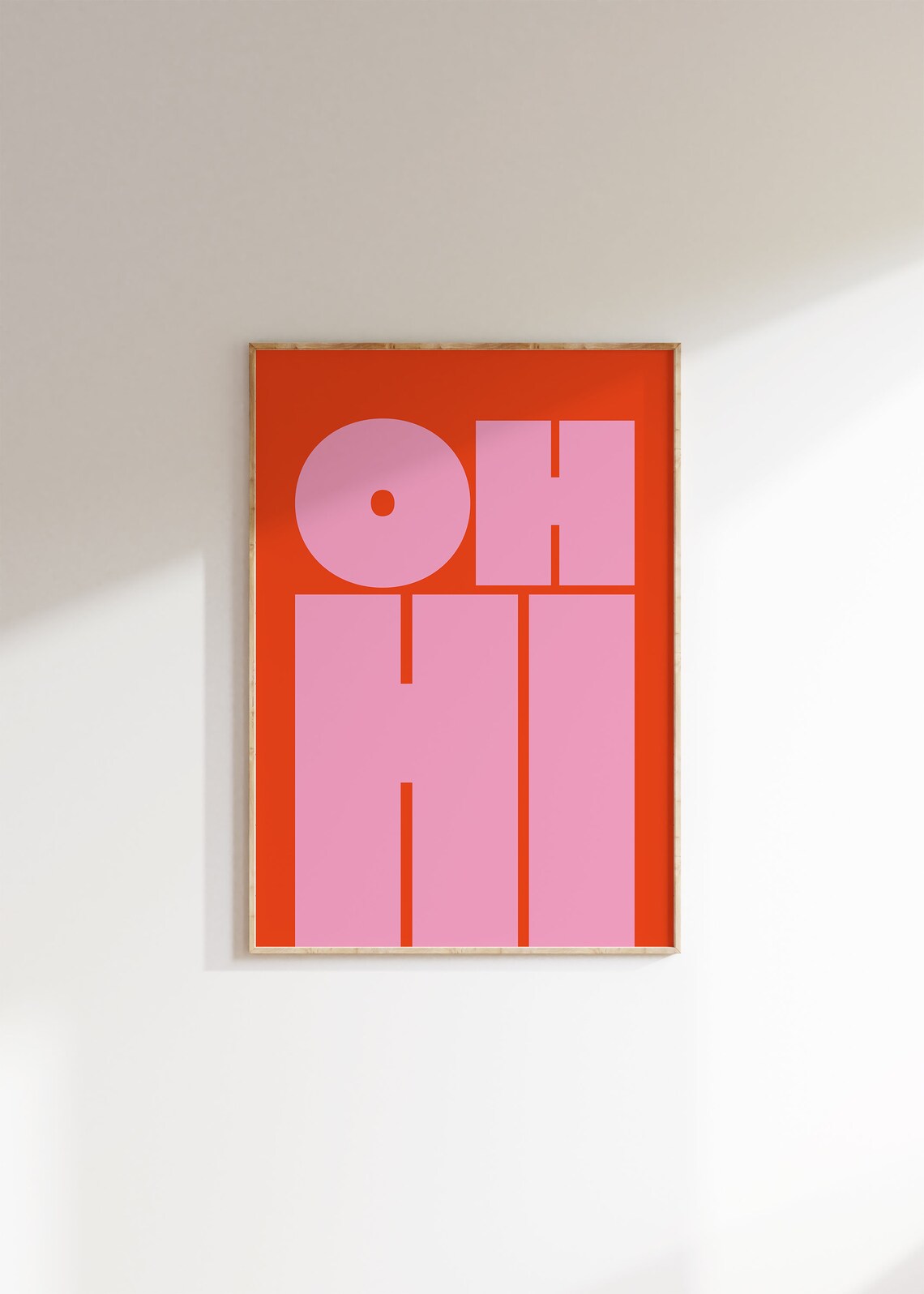 Oh Hi Modern Typography Poster, Bold Type Art Print - Image 3