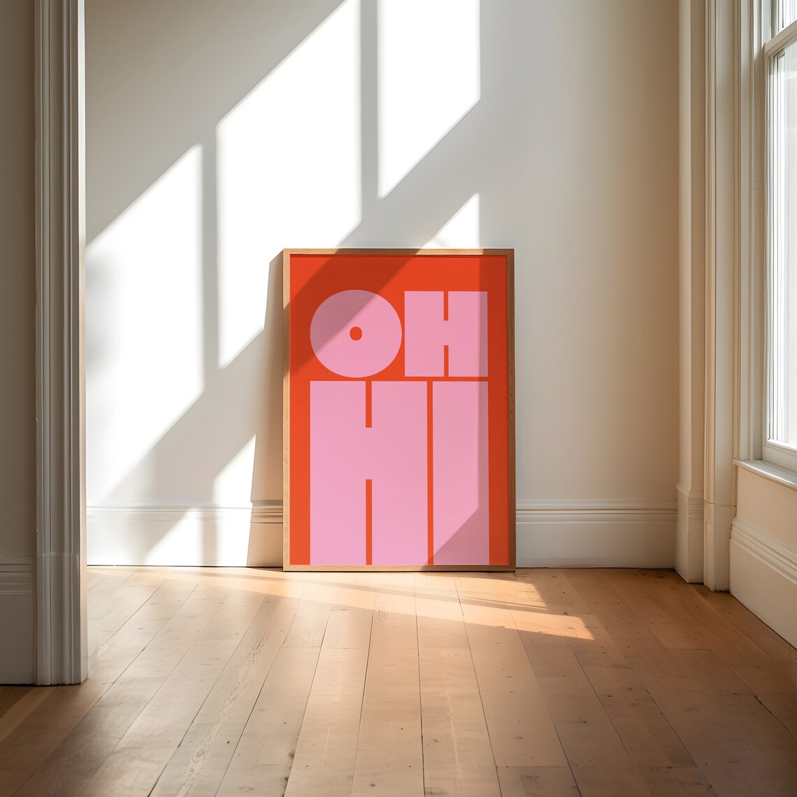 Oh Hi Modern Typography Poster, Bold Type Art Print - Image 4