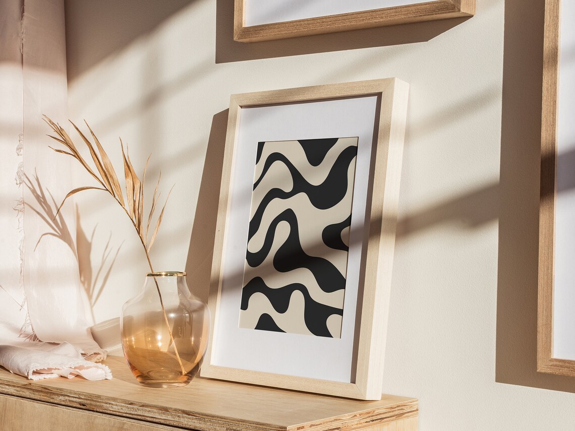 Japandi Abstract Minimalist Art Print, Neutral Decor - Image 2