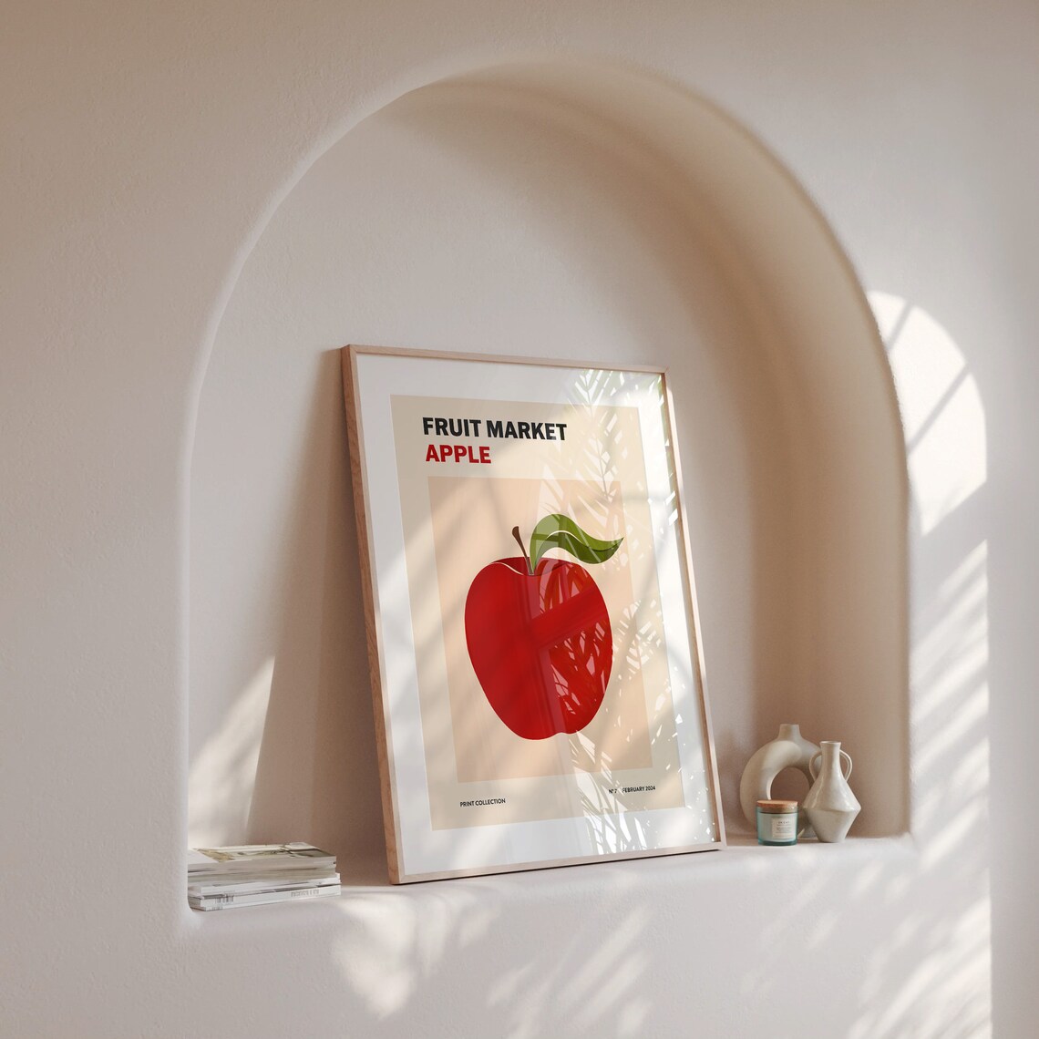 Apple Fruit Market Abstract Art Print, Kitchen Decor - Image 2
