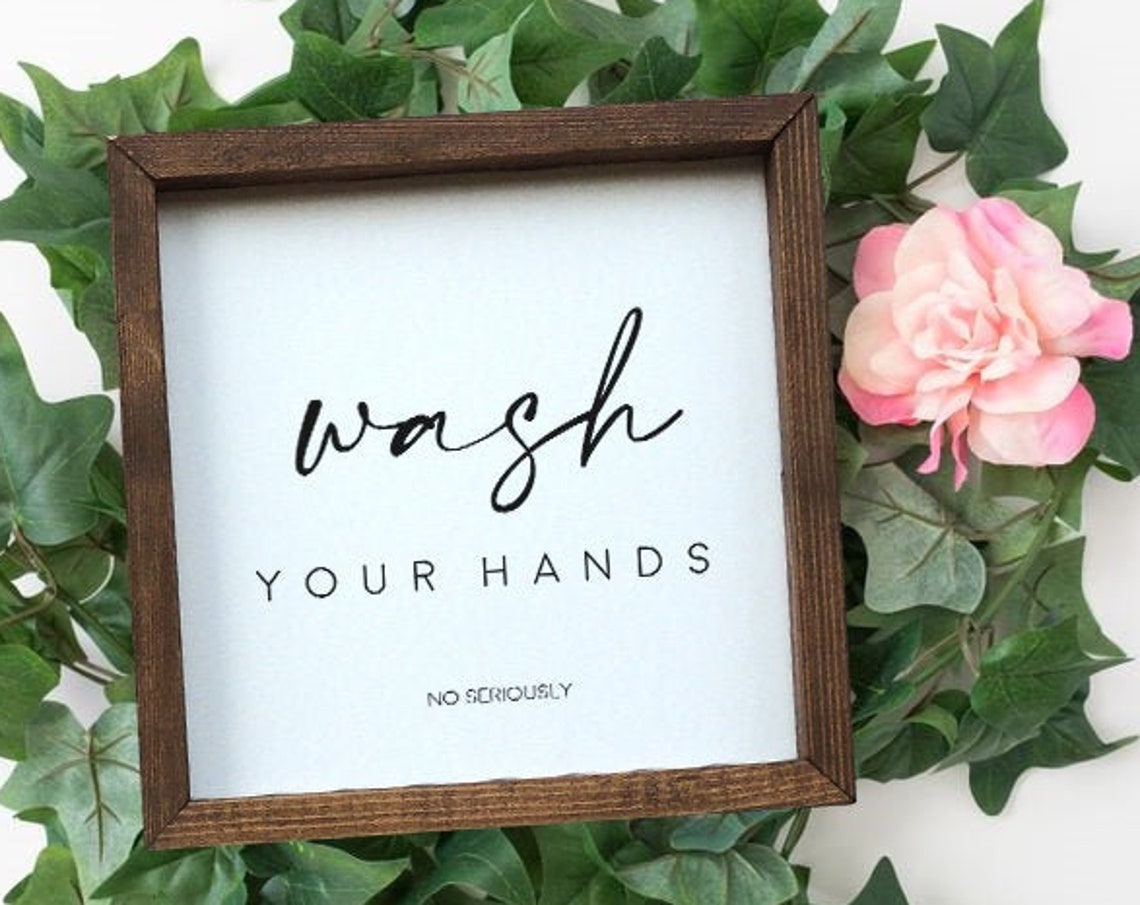 Wash Your Hands No Seriously Funny Bathroom Wall Sign Poster